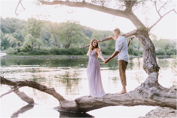 Amanda and Cole Maine Engagement Session River Forest Field_0028
